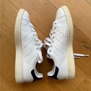 Adidas Men’s White and Navy Stan Smith Sneakers - worn once